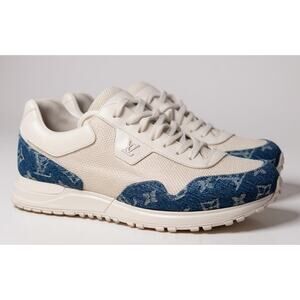 Louis Vuitton Run Away Sneakers Denim Monogram White Men’s US 10 (UK 9)